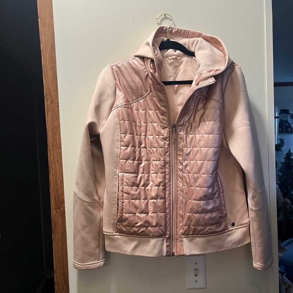 Calia pink activewear zip up jacket size large outdoor fitness feminine workout